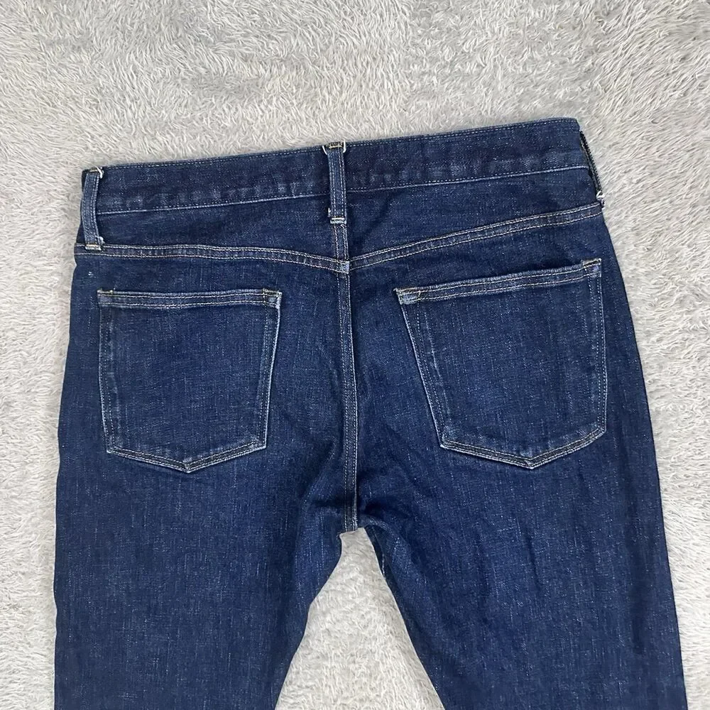 J Crew Selvedge Jeans Men's 32x32 Button Fly Blue Denim 770 Stretch Straight